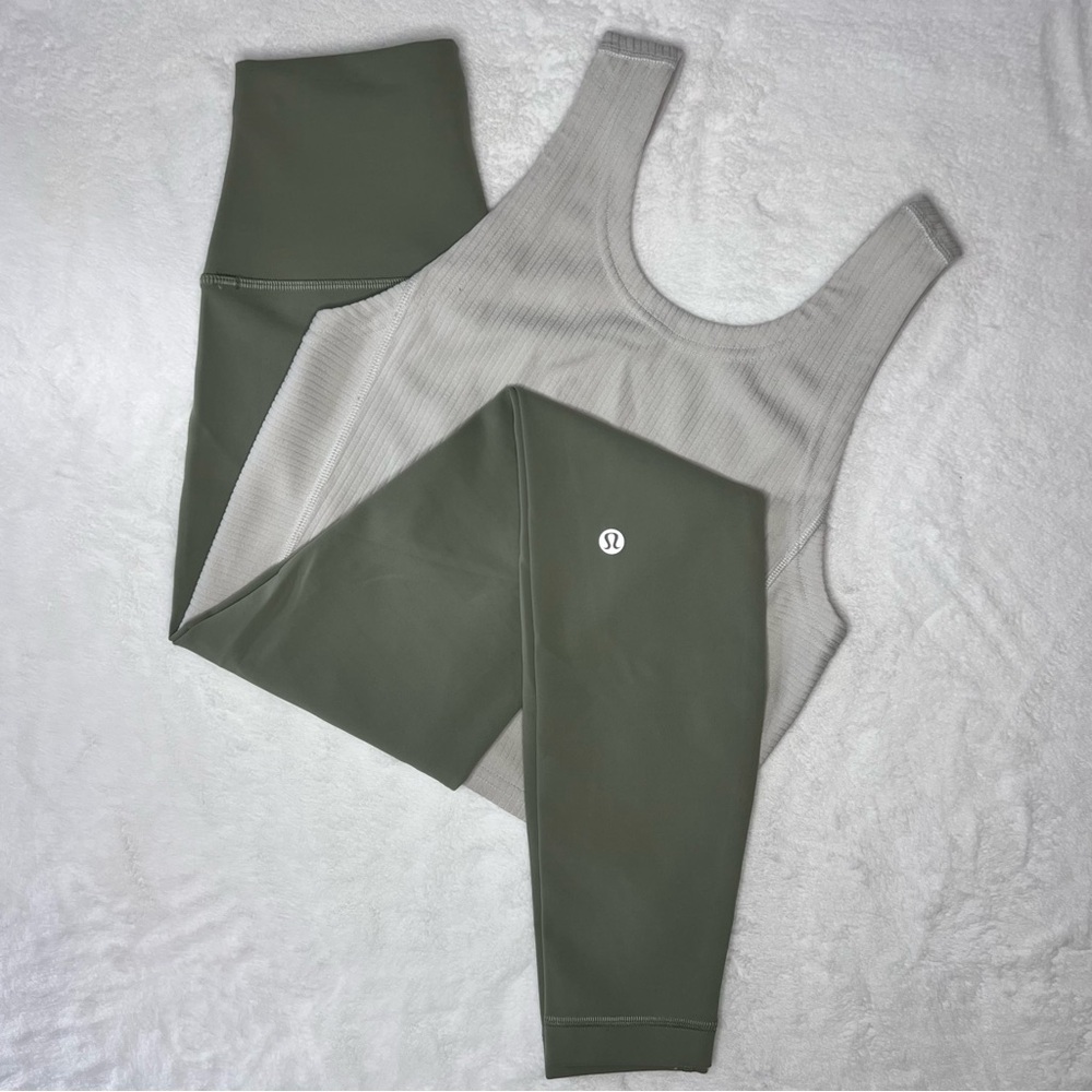 Lululemon Wunder Train High-Rise Tight 28" Size 2 Laurel Green Everlux